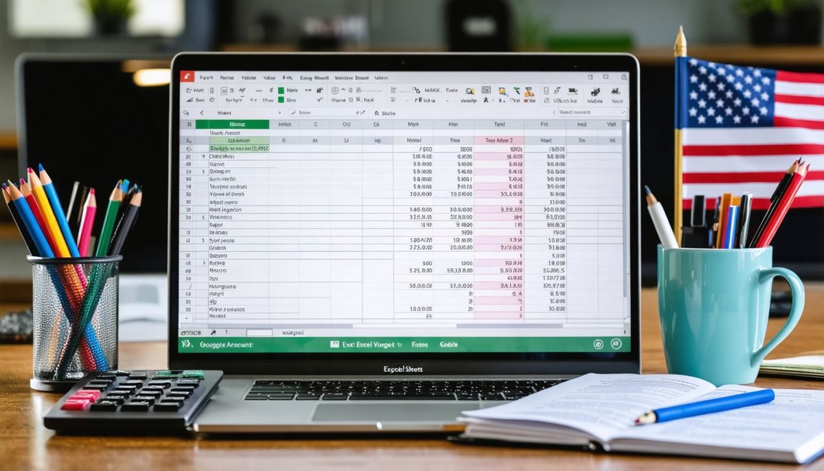 ABD için kolay aylık bütçe şablonu (Excel & Google Sheets indir)